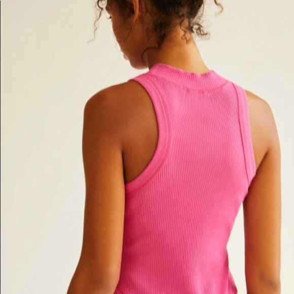 NWOT FREE PEOPLE Wishful Tank / Fuchsia Flirt - Picture 2 of 4